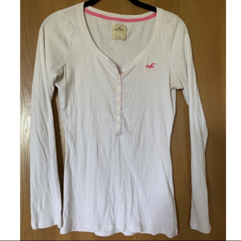 White Hollister Long-Sleeve